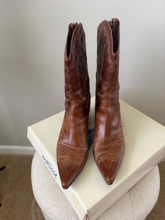 Matisse Shoes - Matisse Brown Leather Pointed-Toe Western Boots
